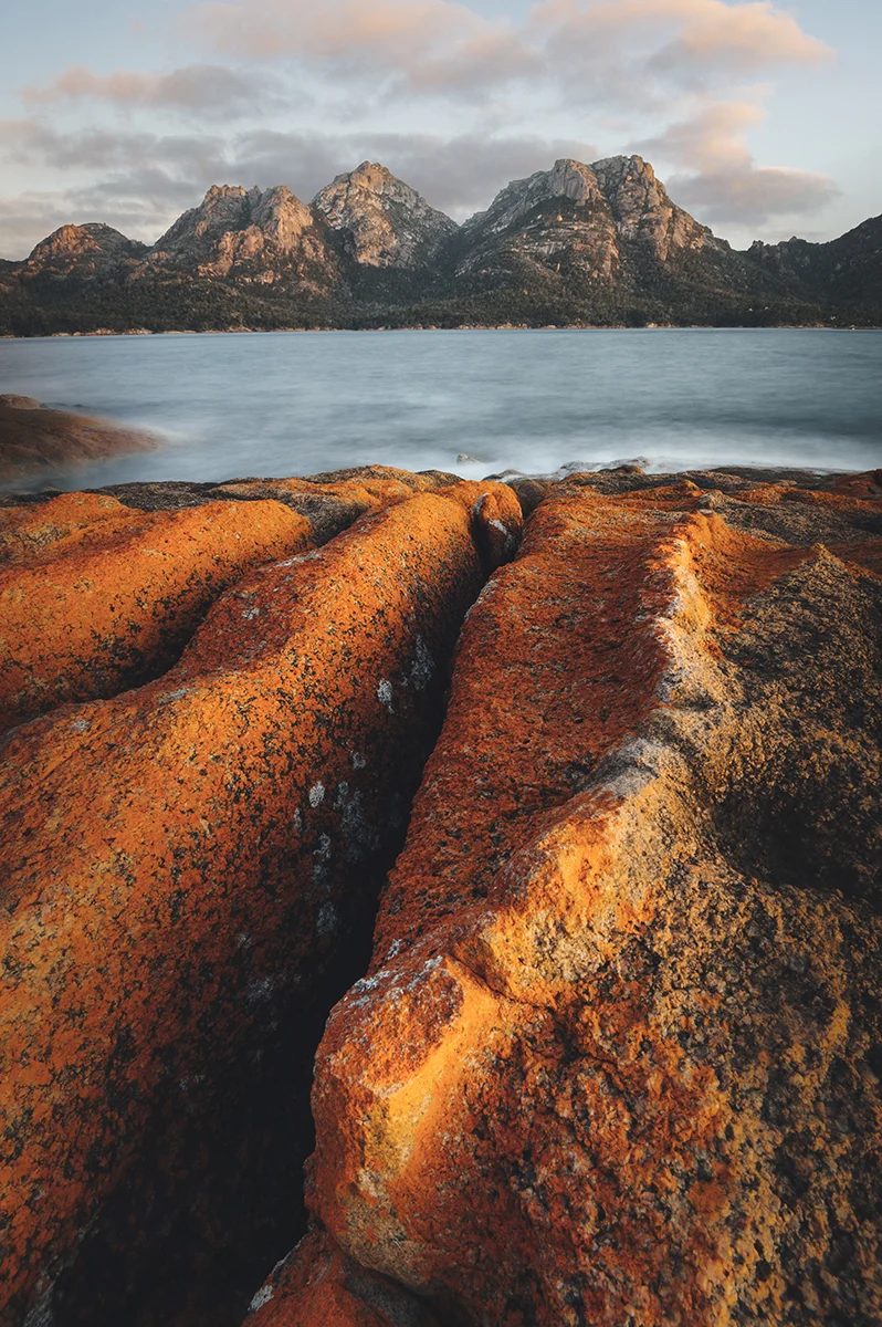 Tasmania - The Hazards Sunset Portrait