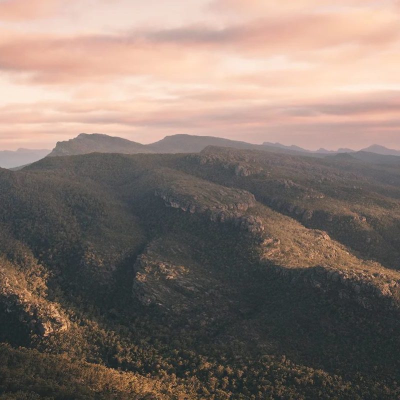 Grampians National Park - Sunset on jagged ranges